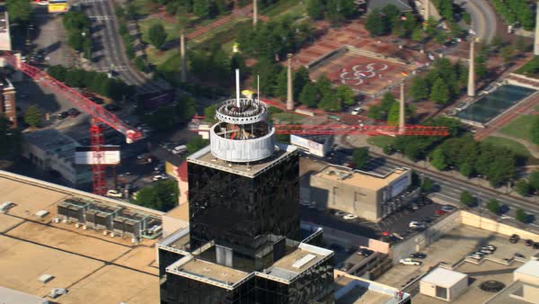 Close Orbit Of Suntrust Bank Building In Atlanta Georgia Shot In