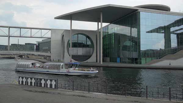 Paul Loebe House And Spree River Berlin Germany Europe Stock