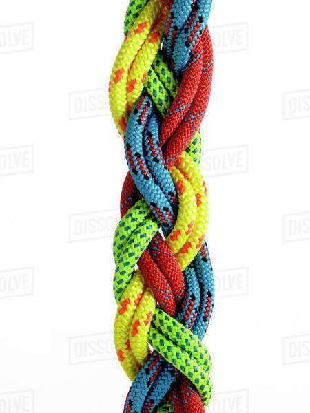 Colorful ropes braided together - Royalty-free Stock Photo | Dissolve