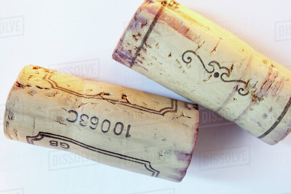 Two wine corks Stock Photo Dissolve