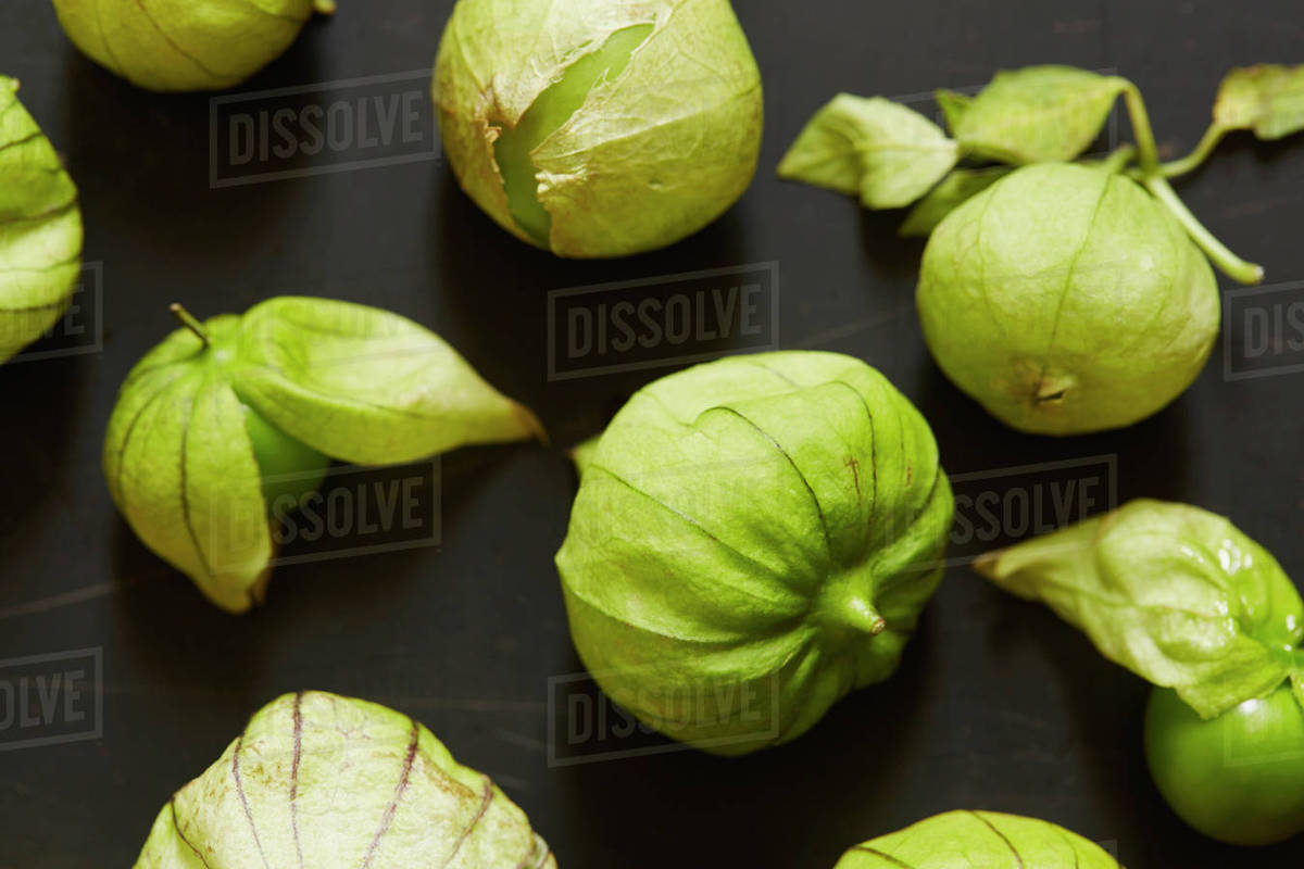 Raw tomatillos Stock Photo Dissolve