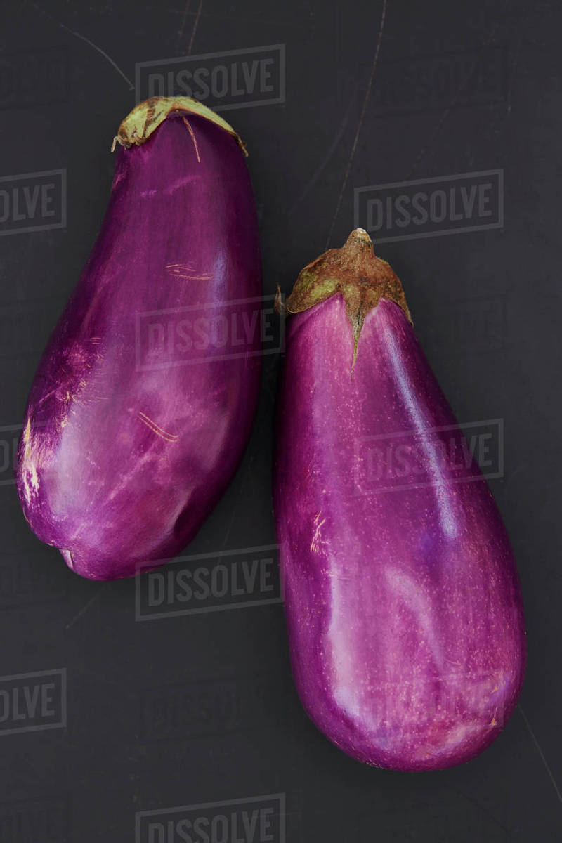 Two eggplants Stock Photo Dissolve