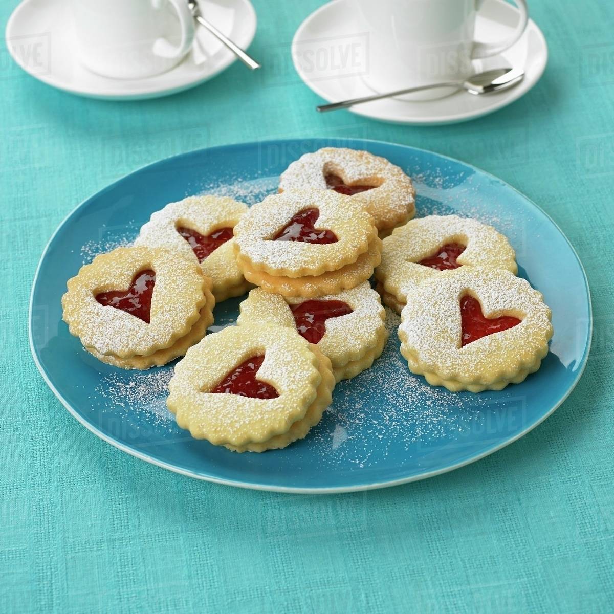 Jam biscuits Stock Photo Dissolve