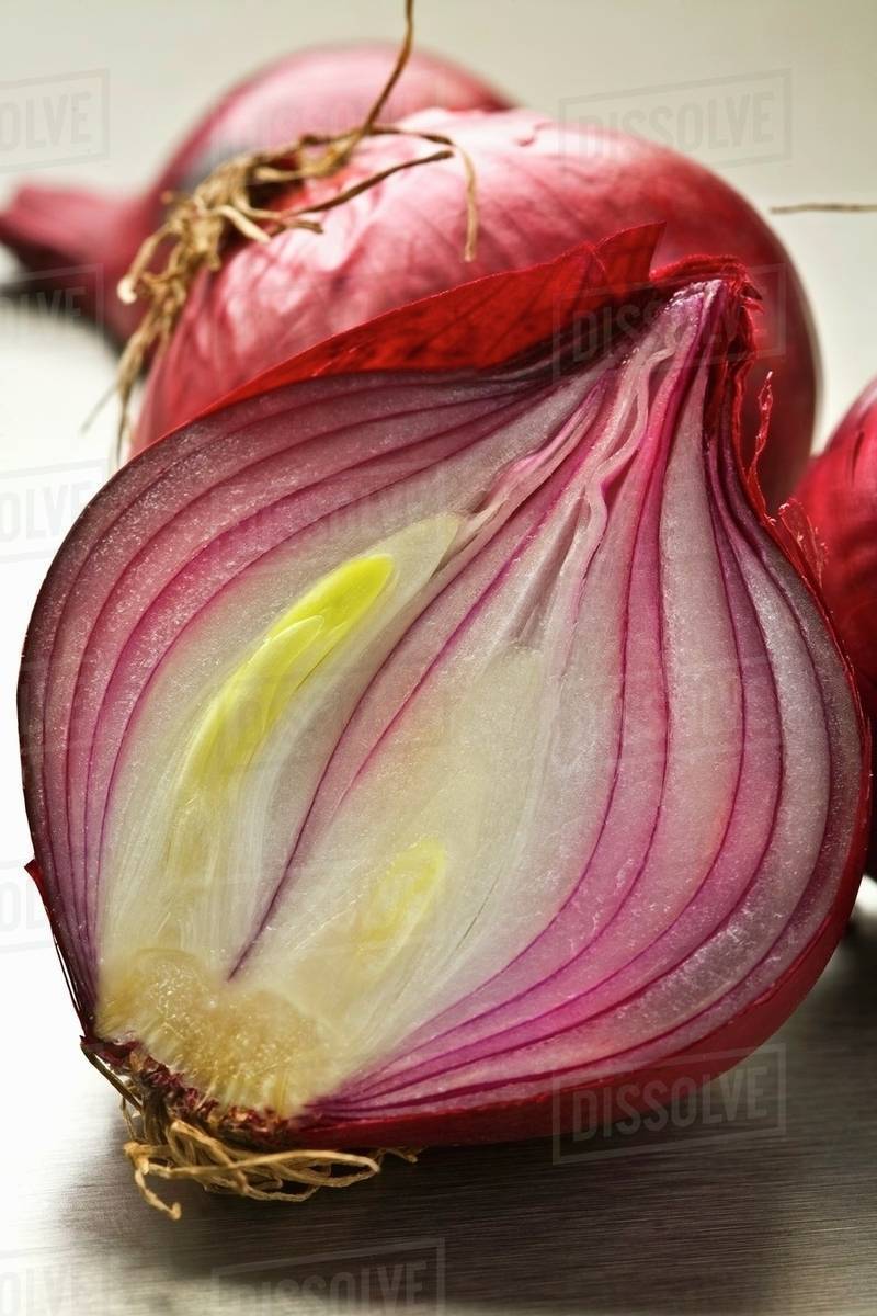 Red onion, halved Stock Photo Dissolve
