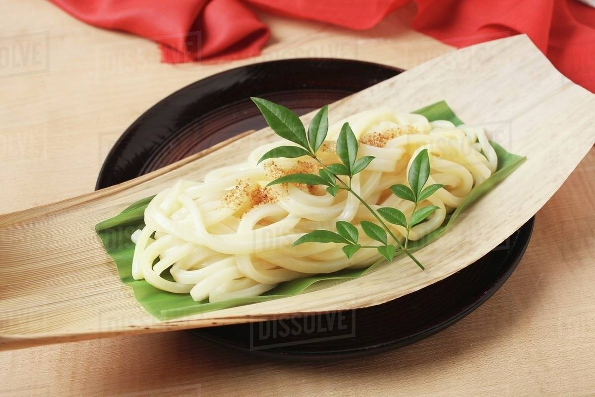 Uncooked udon noodles (Japan) Stock Photo Dissolve
