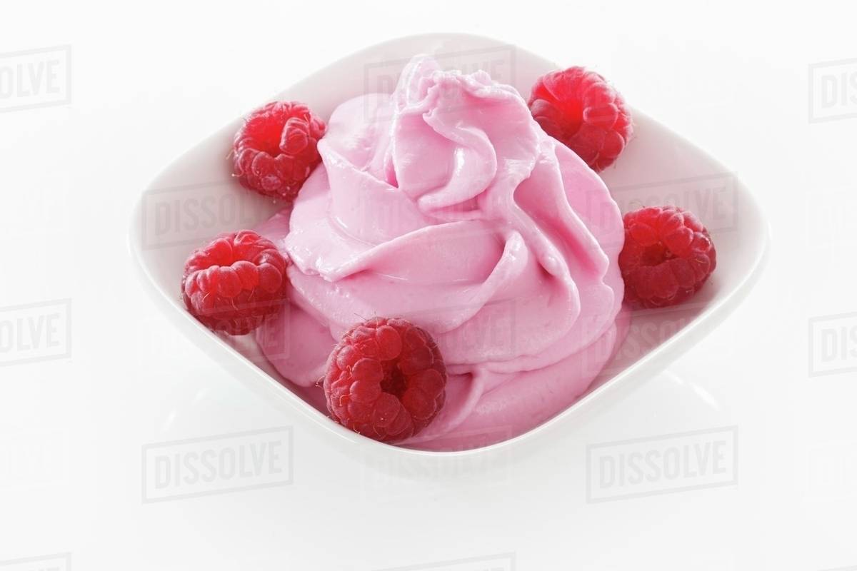 Raspberry quark Stock Photo Dissolve