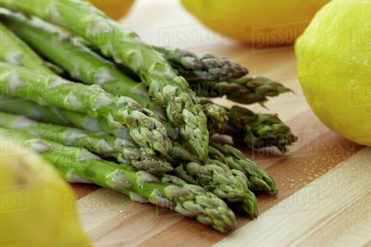 Asparagus and Lemon Stock Photo Dissolve