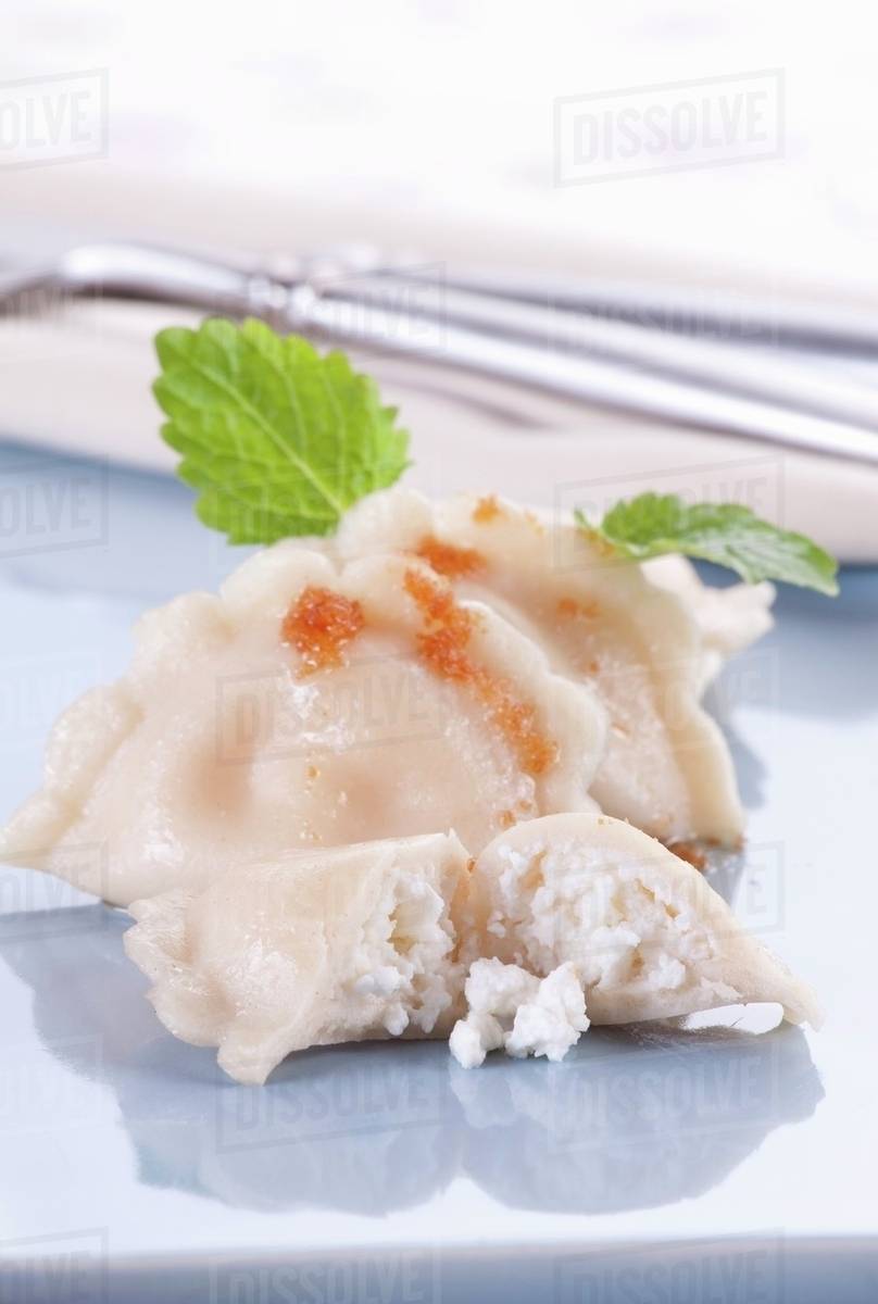 Sweet Ravioli Filled With Quark Polish Dessert Stock Photo Dissolve