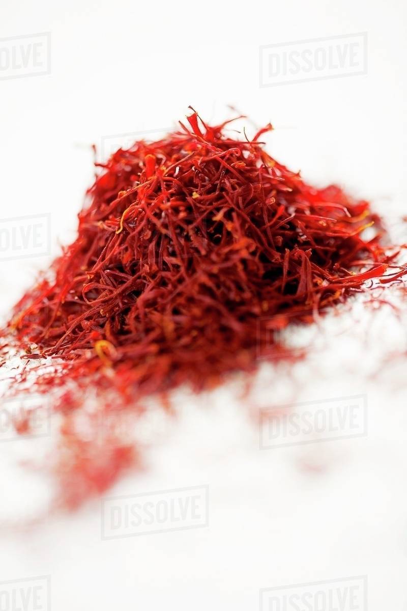Saffron threads Stock Photo Dissolve