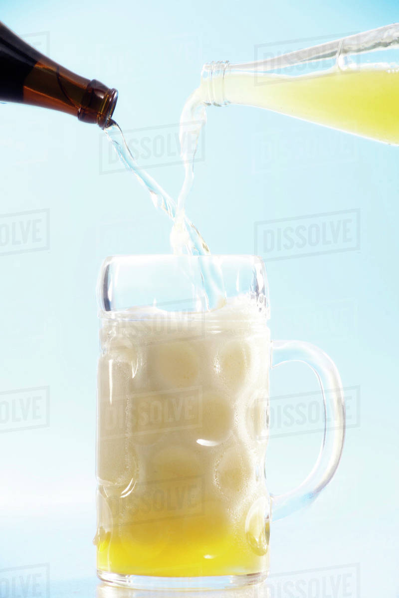 Beer with lemonade Stock Photo Dissolve