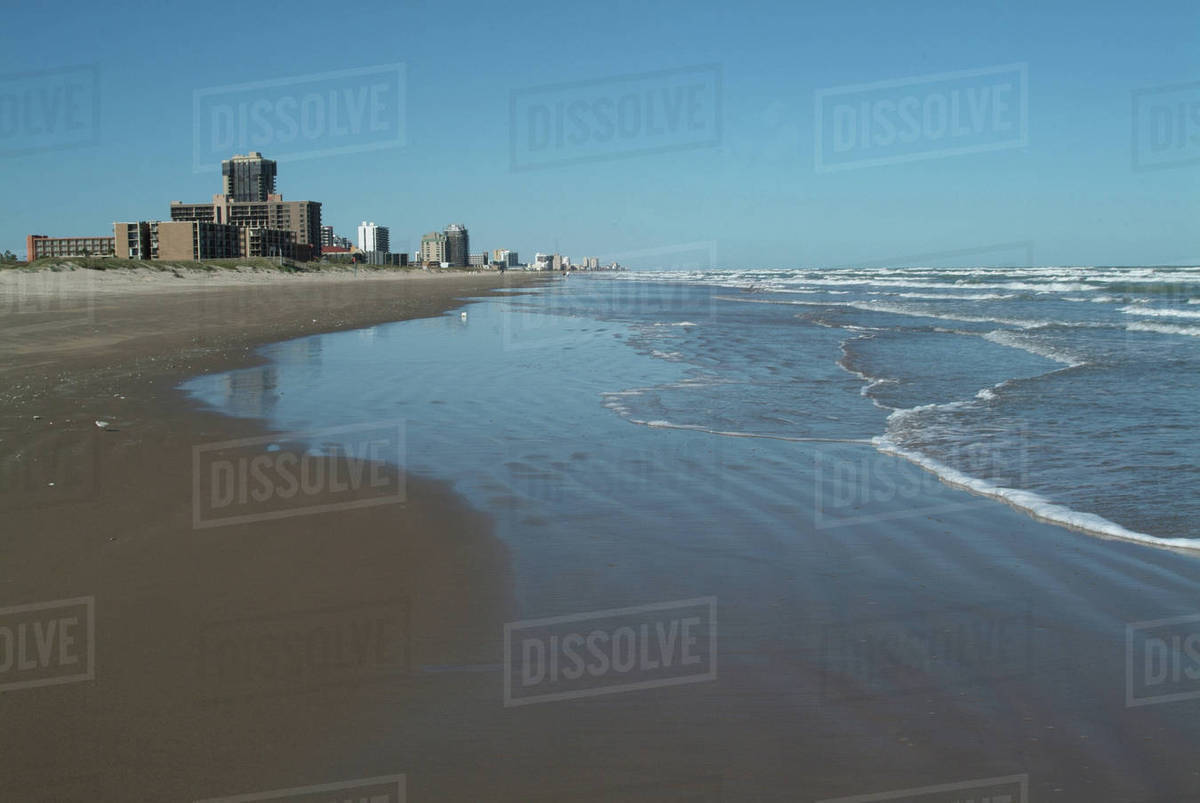 The beach and resort of South Padre Island, South Texas, USA Stock