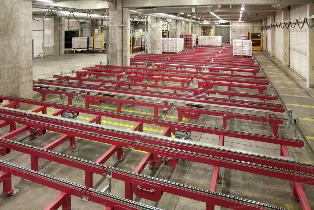 Racks in factory loading dock - Stock Photo - Dissolve
