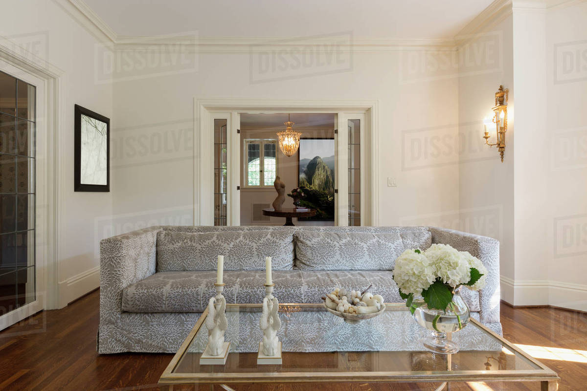 Sofa And Coffee Table In Ornate Living Room Stock Photo Dissolve Sofa And Coffee Table In Ornate Living Room