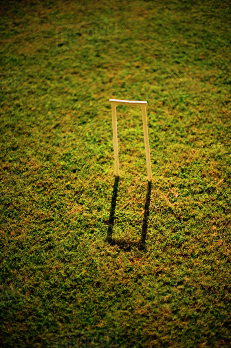 Croquet Wicket Casting a Shadow Stock Photo Dissolve