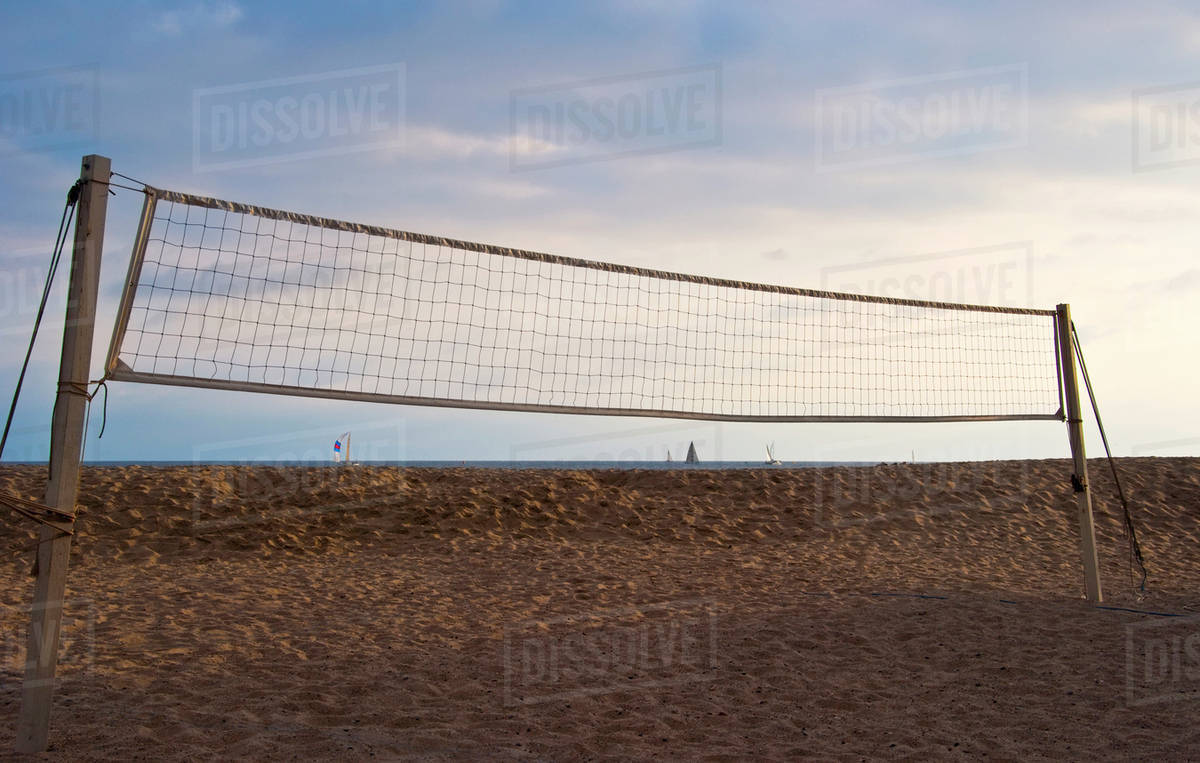 Volleyball Net on Beach Stock Photo Dissolve
