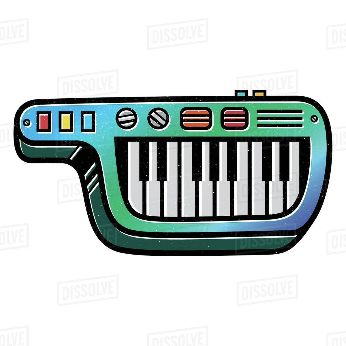 Illustration of keytar isolated on white background Royalty-free stock photo