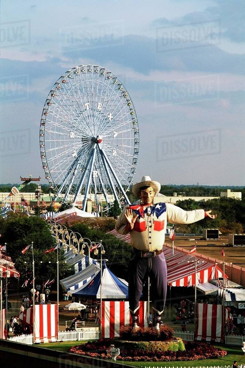 Big Tex welcomes fair goers to the Texas State Fair, Dallas, Texas, USA Royalty-free stock photo