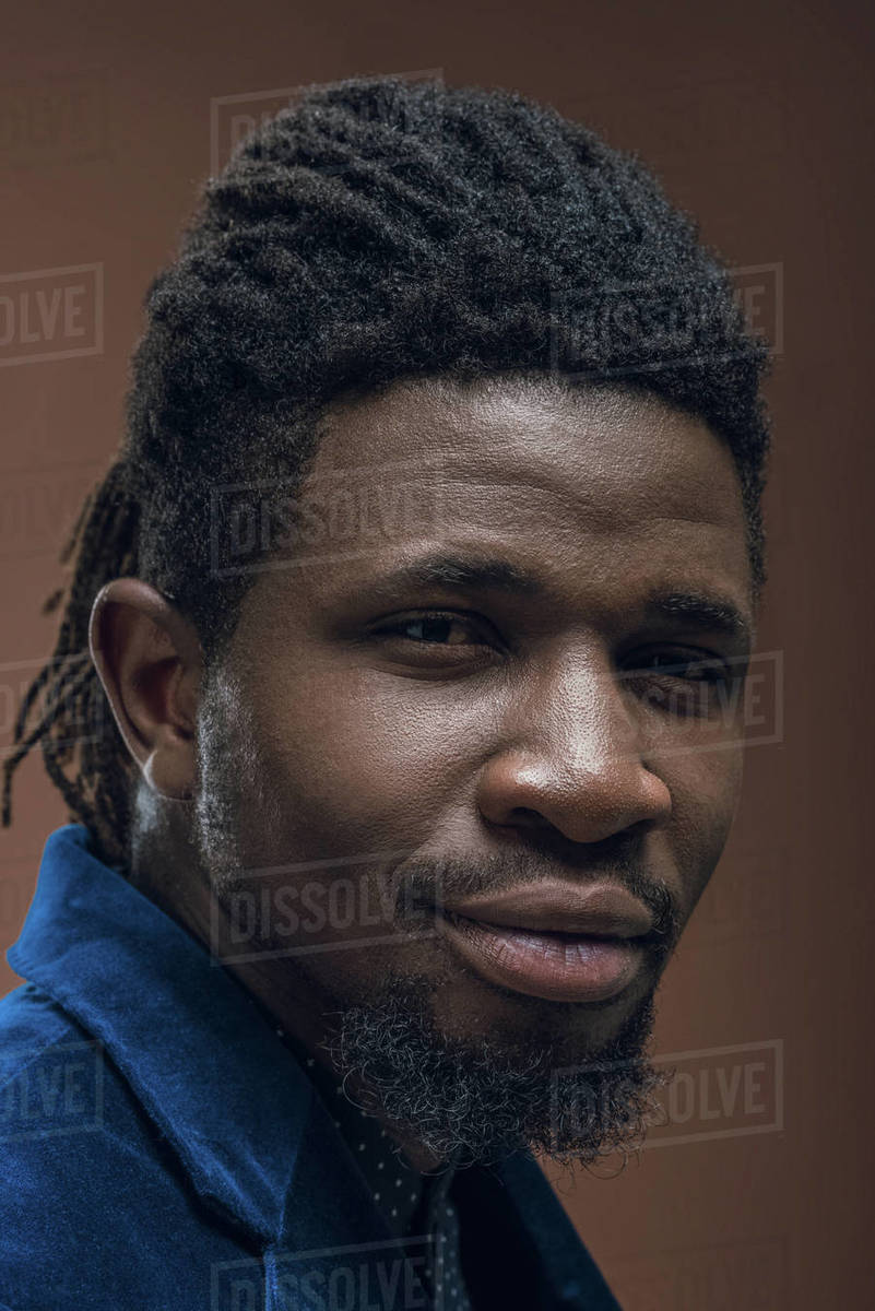 Portrait Of Handsome African American Man With Dreadlocks Isolated