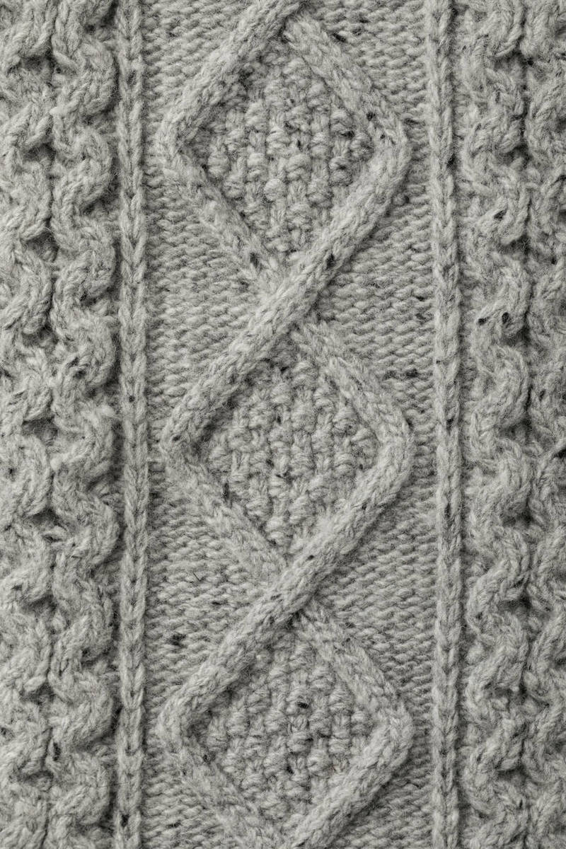 white textured sweater