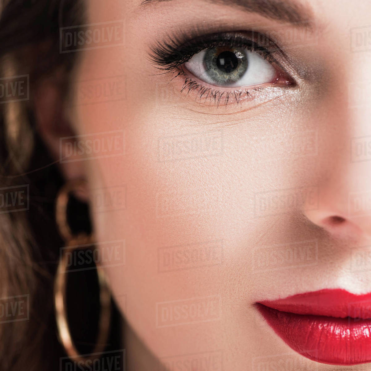 Images Of Red Lips Girl