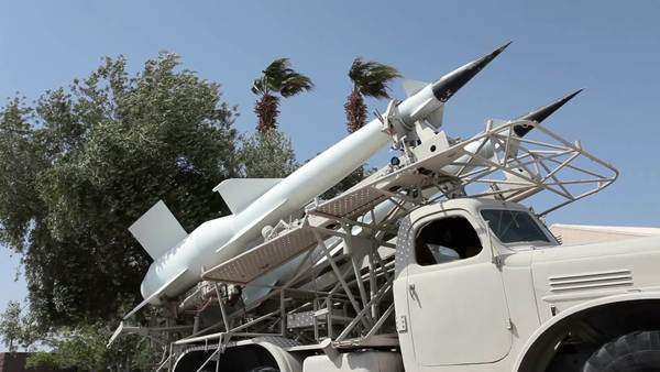 Soviet Russian surface to air missile system mounted on truck. SA-3 Goa ...