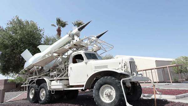 Soviet Russian surface to air missile system mounted on truck. SA-3 Goa ...