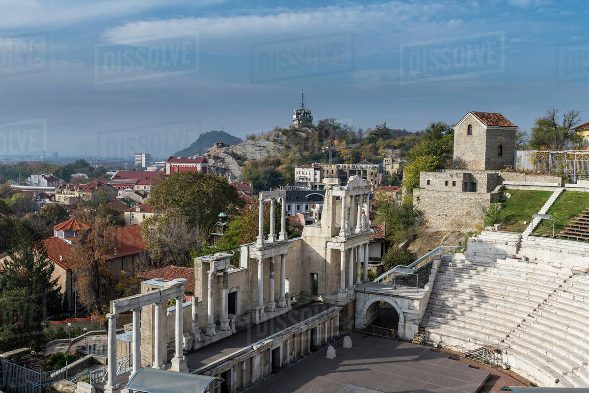 Roman theatre of ancient Philippopolis, Plovdiv, Bulgaria, Europe ...