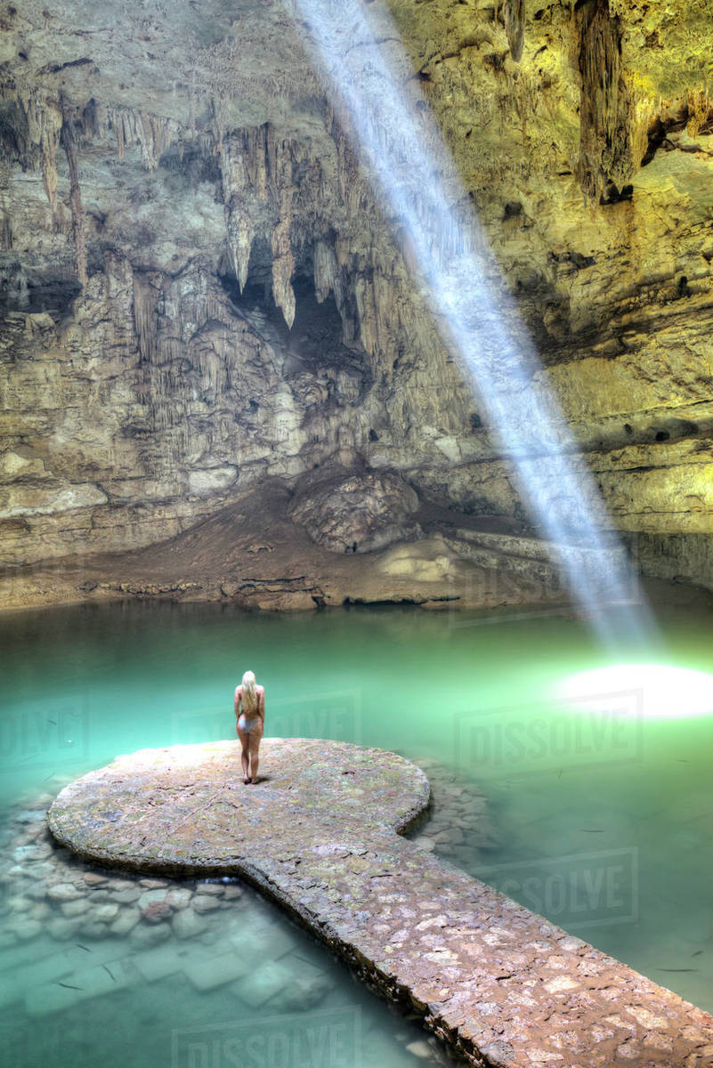 Suytun Cenote, Yucatan, Mexico, North America Royalty-free stock photo