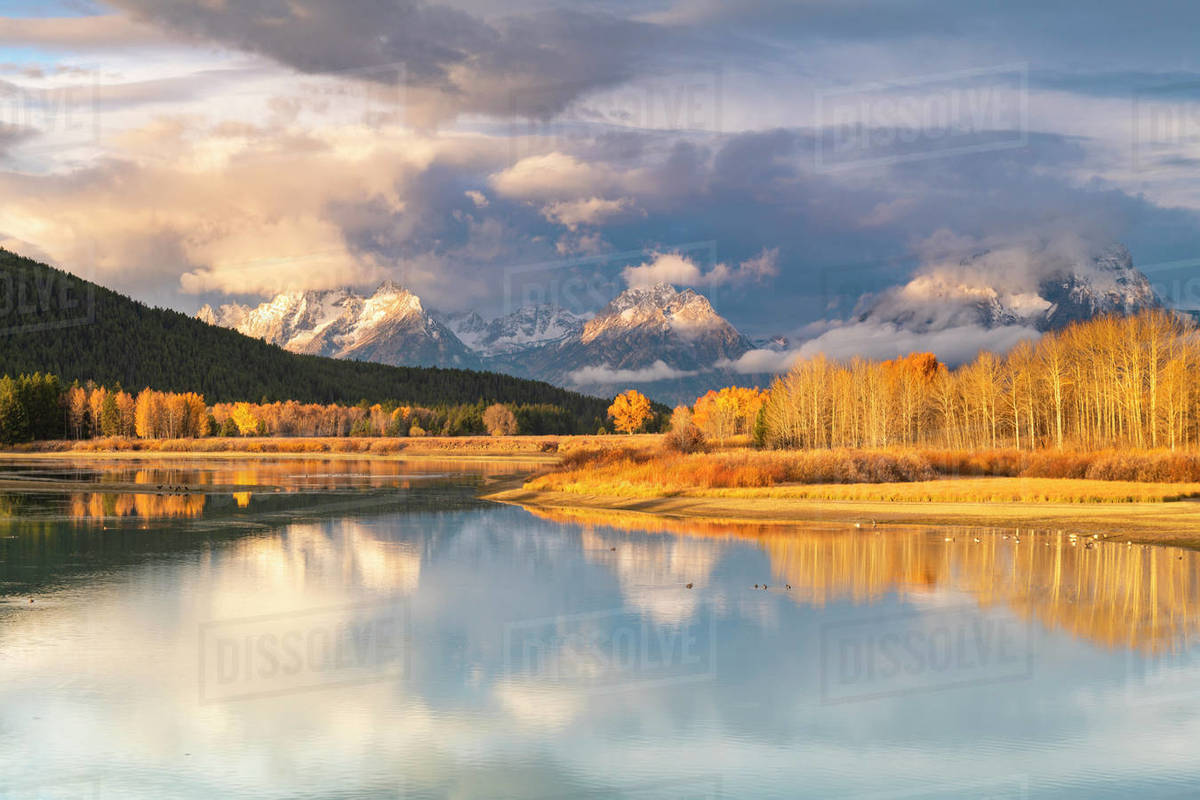 Oxbow Bend, Teton Range, Grand Teton National Park, Wyoming, United
