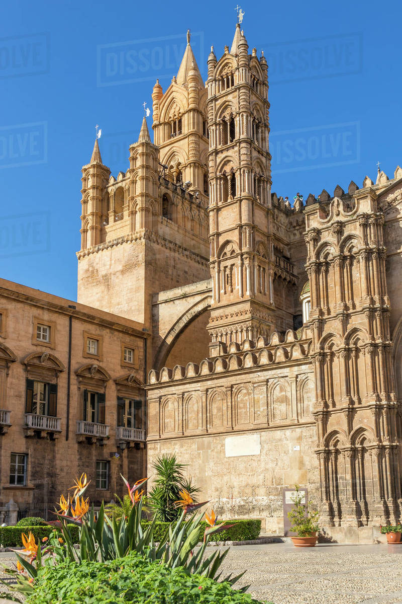 Palermo Cathedral, UNESCO World Heritage Site, Palermo, Sicily, Italy, Europe Royalty-free stock photo