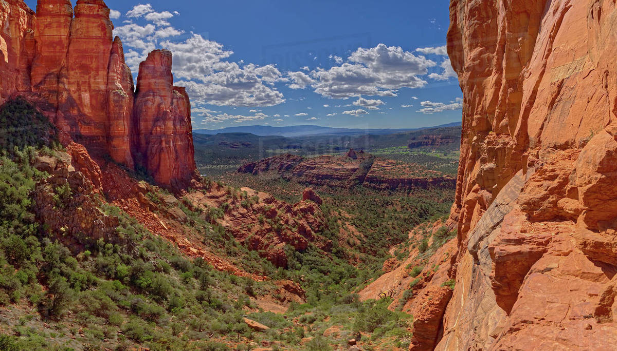 Southwestern view from a cliff in the saddle area of Cathedral Rock