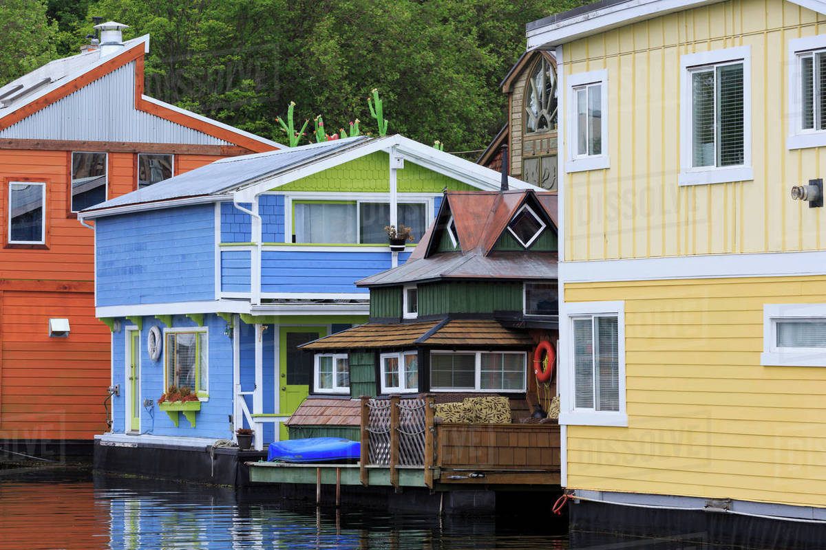 Houseboats, Fisherman's Wharf, Victoria, Vancouver Island, British