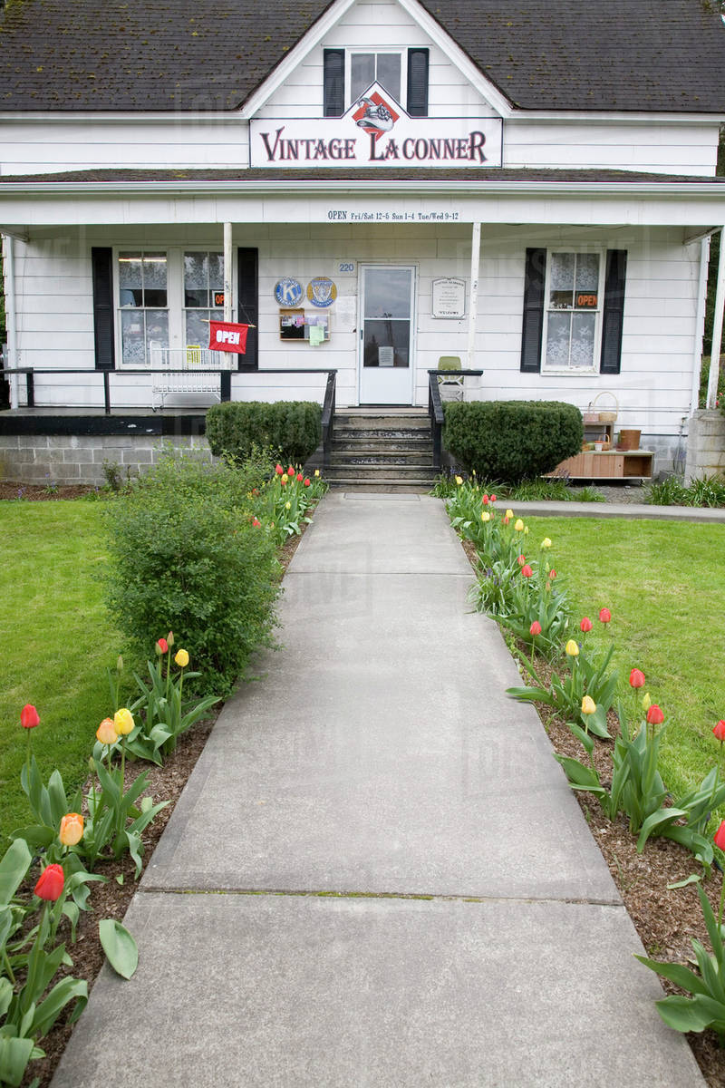 WA, La Conner, La Conner shops, a tourists' delight Stock Photo