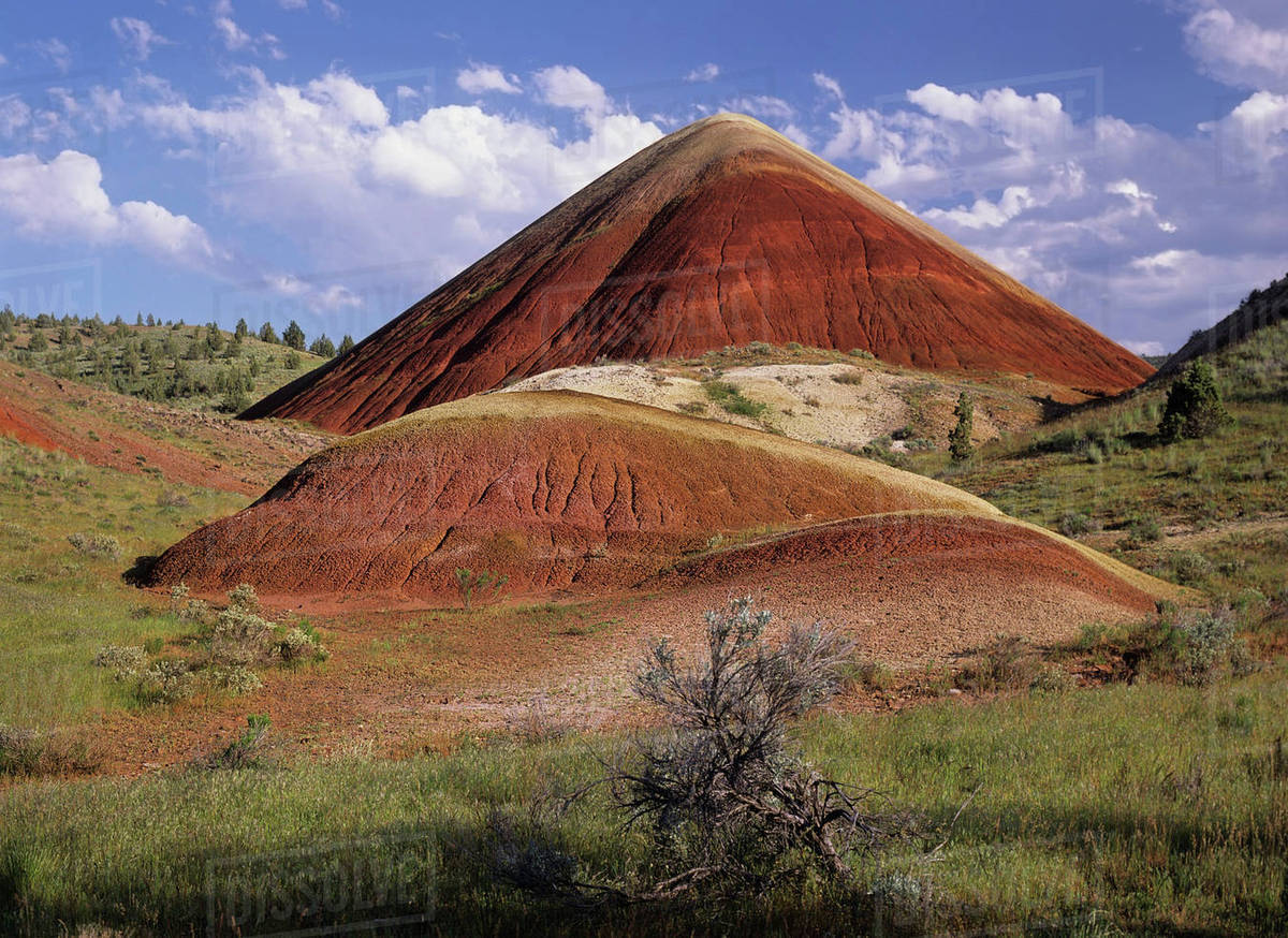 USA, Oregon, John Day Fossil Beds National Monument. Red claystone