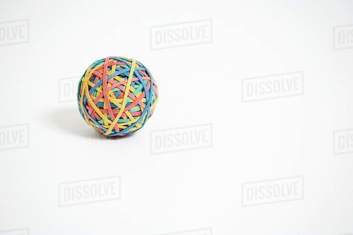 A rubber band ball Stock Photo Dissolve
