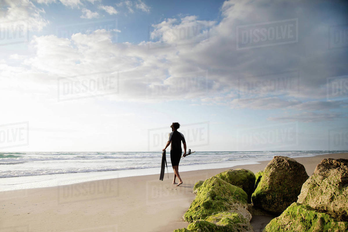 Diver With Speargun Palm Beach Florida Usa Stock Photo Dissolve Diver With Speargun Palm Beach Florida Usa