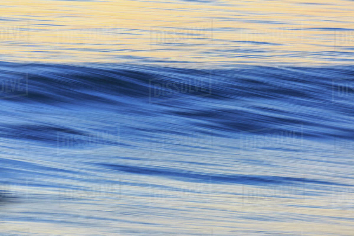 Pacific Ocean wave patterns after sunset, Pacific Beach, San Diego, CA ...