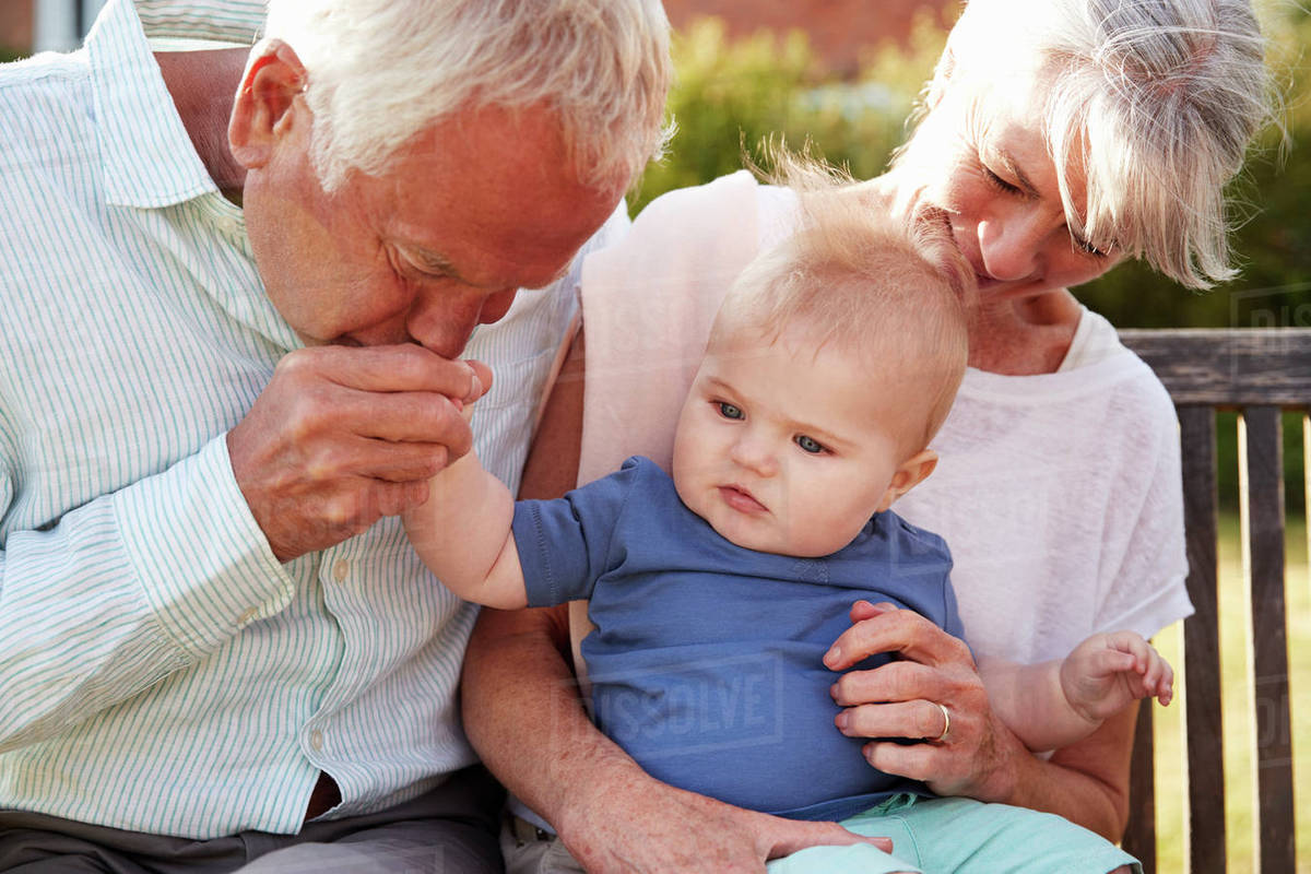 grandparents sitting on seat