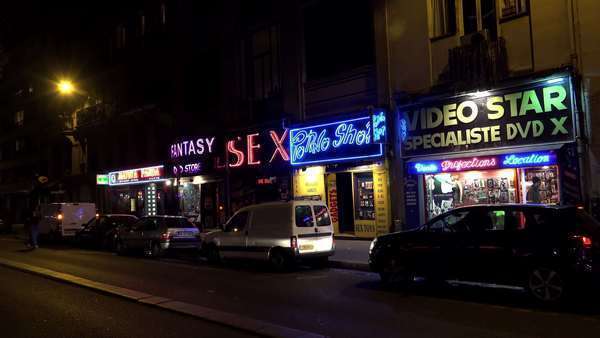 Sex Shop In Paris France At Night Royalty Free Stock Video Sex Shop In Paris France At Night Royalty Free Stock Video