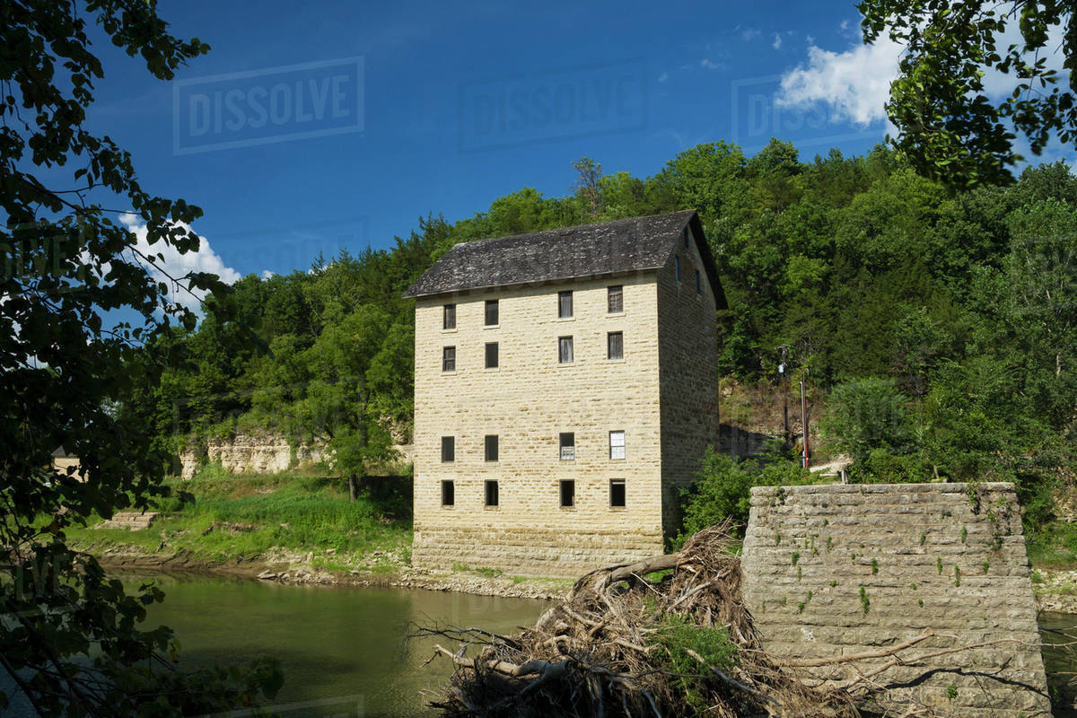 Motor Mill Historic site along the Turkey River, near Elkader; Iowa