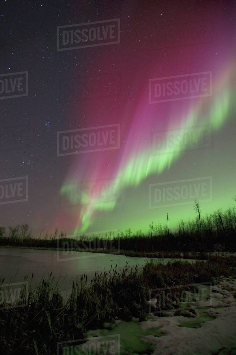 Northern Lights, Edmonton, Alberta, Canada Stock Photo Dissolve