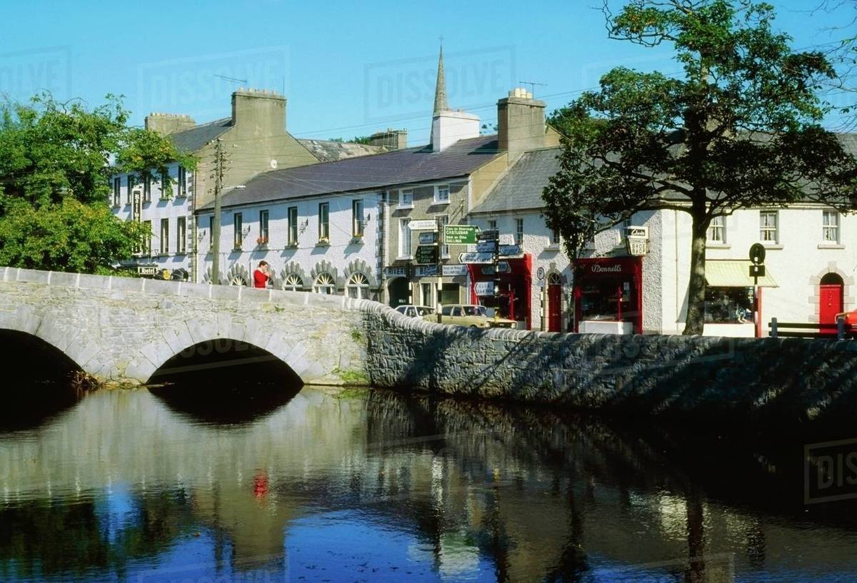Westport, Co Mayo, Ireland; Town Situated On A Bay Stock Photo Dissolve