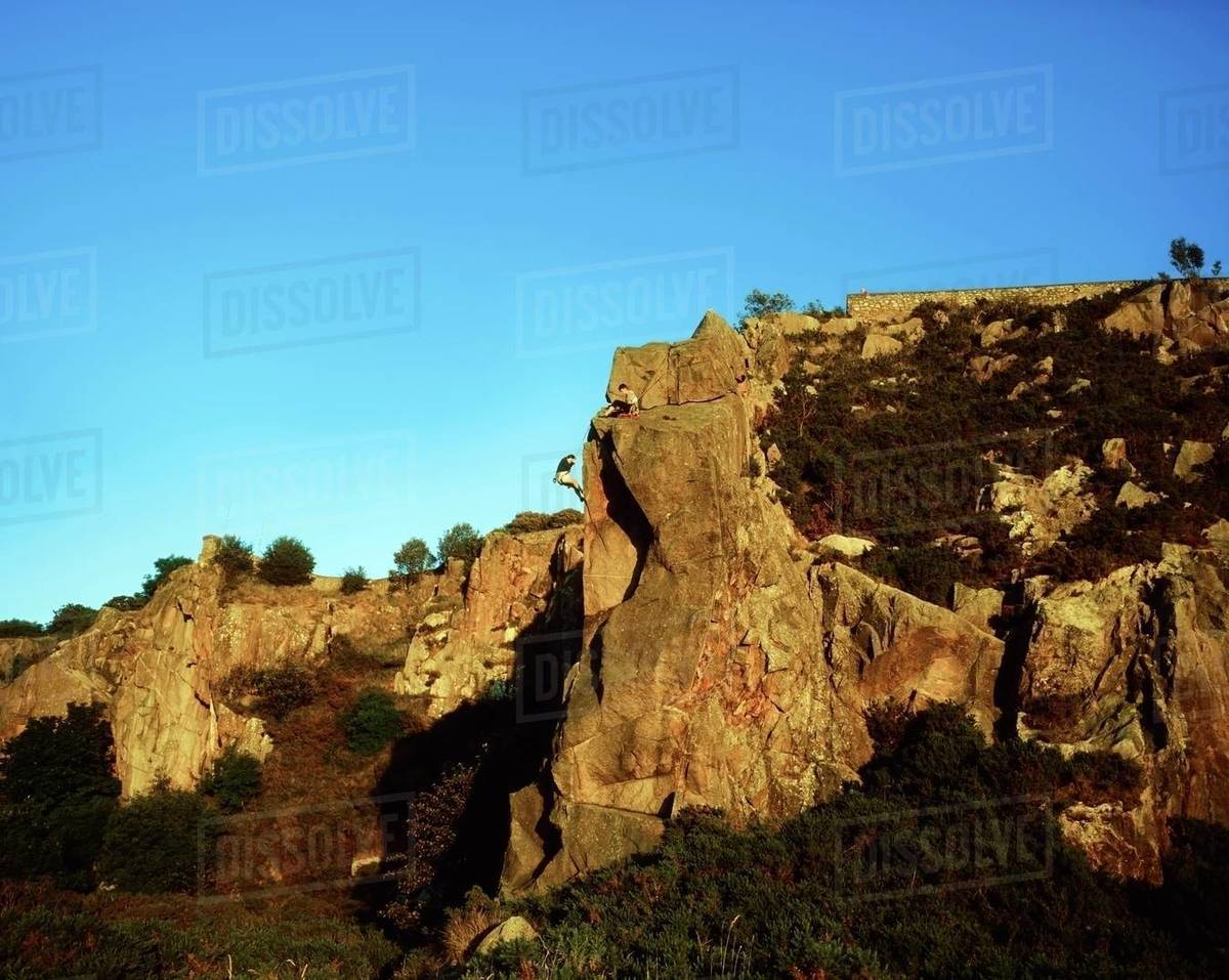 Dalkey Quarry, Co Dublin, Ireland; Disused Granite Quarry Stock Photo