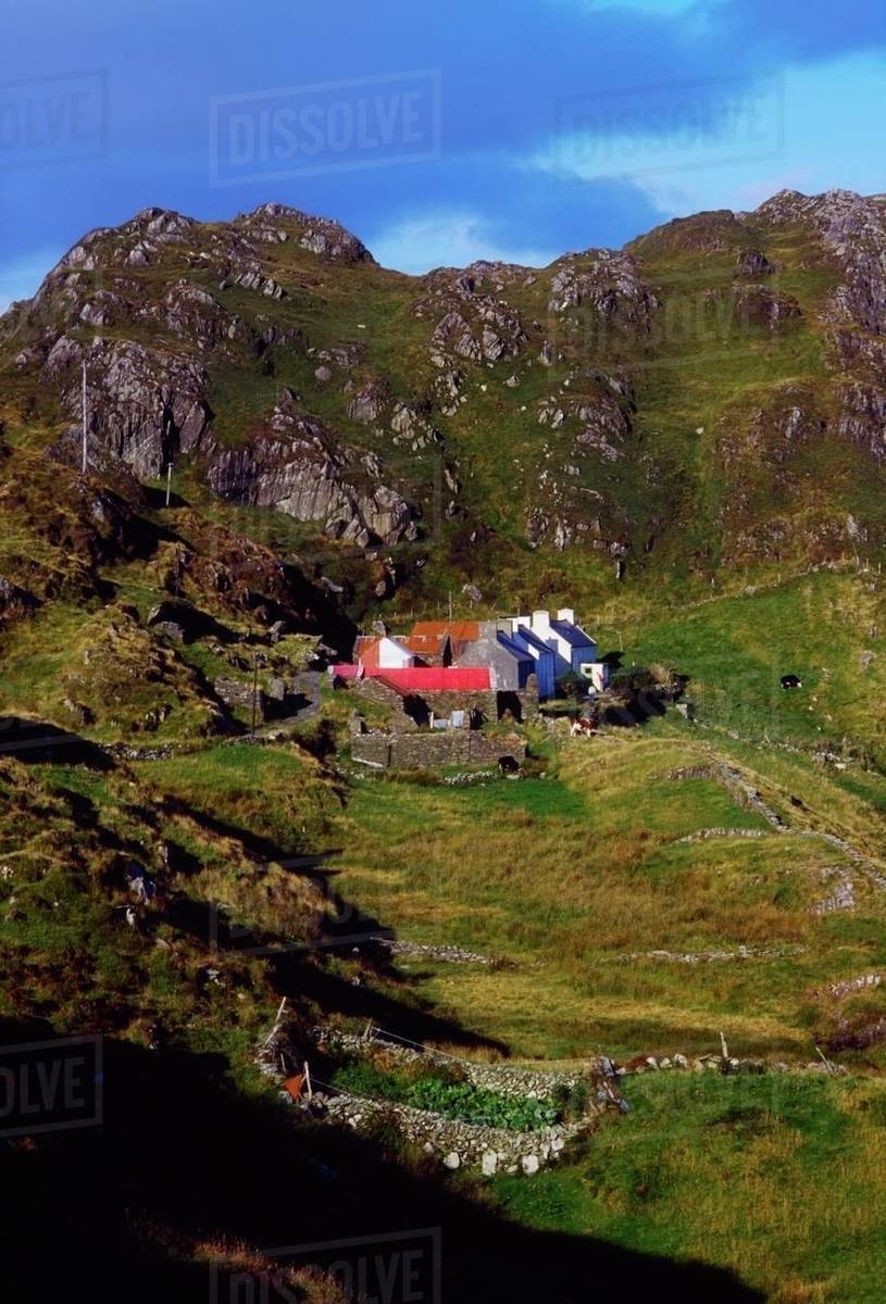 Sheep's Head, Co Cork, Ireland; Houses In The Headland Also Known As