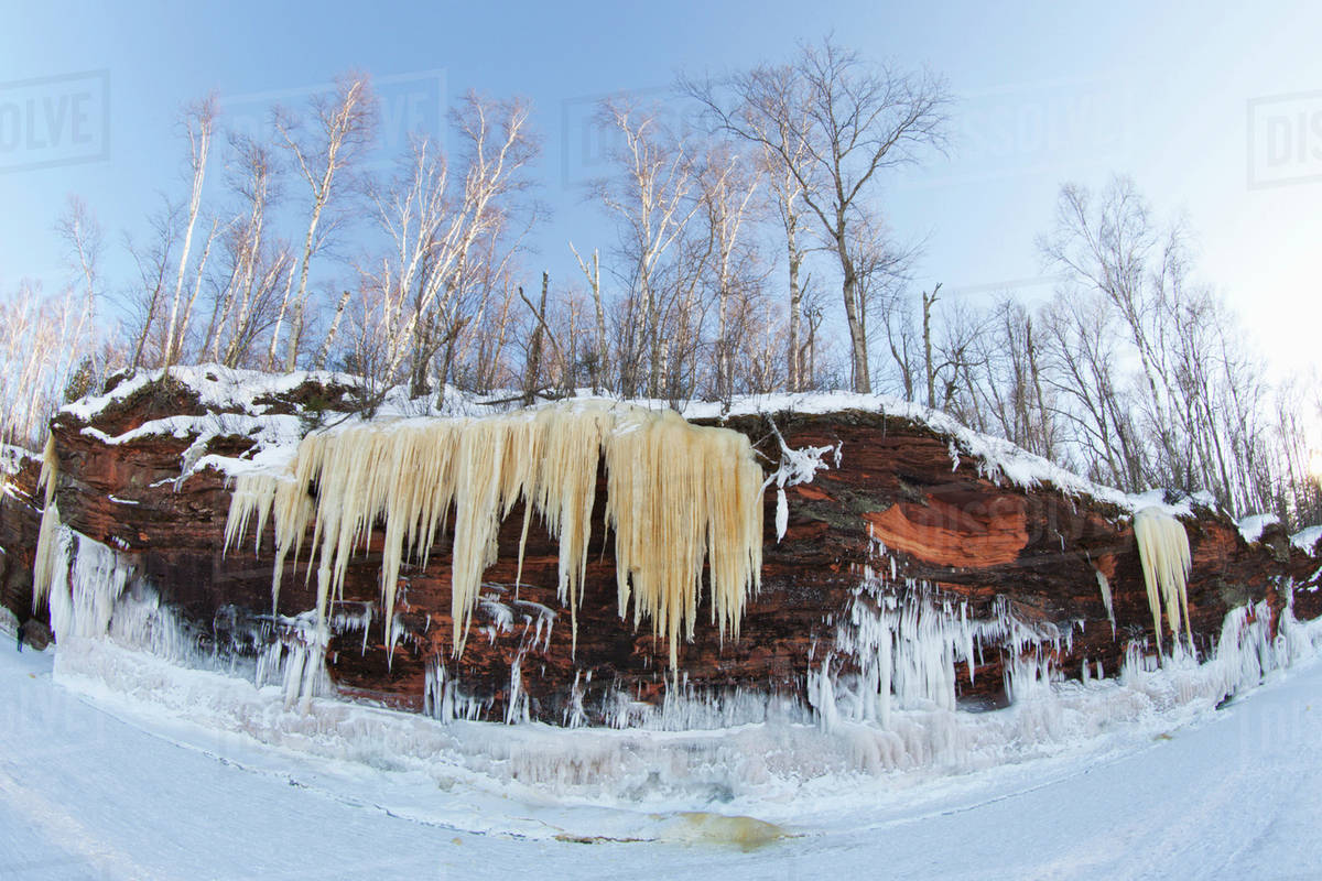 Ice caves on Lake Superior, near Bayfield; Michigan, United States of