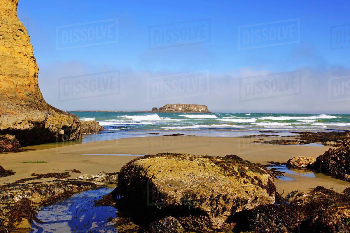 Low Tide And Rock Formations At Otter Beach Oregon United Low Tide And Rock Formations At Otter Beach Oregon United States Of America