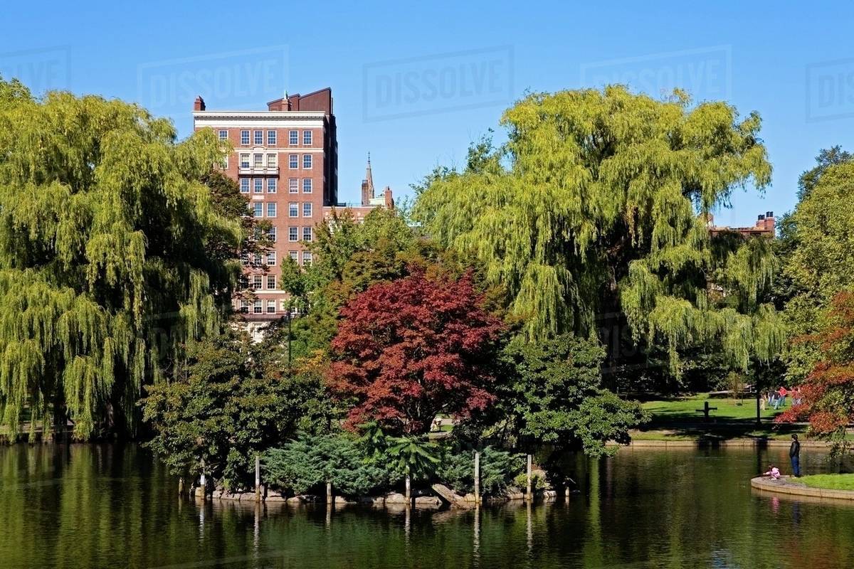 Boston Public Garden, Boston, Massachusetts, Usa Stock Photo Dissolve