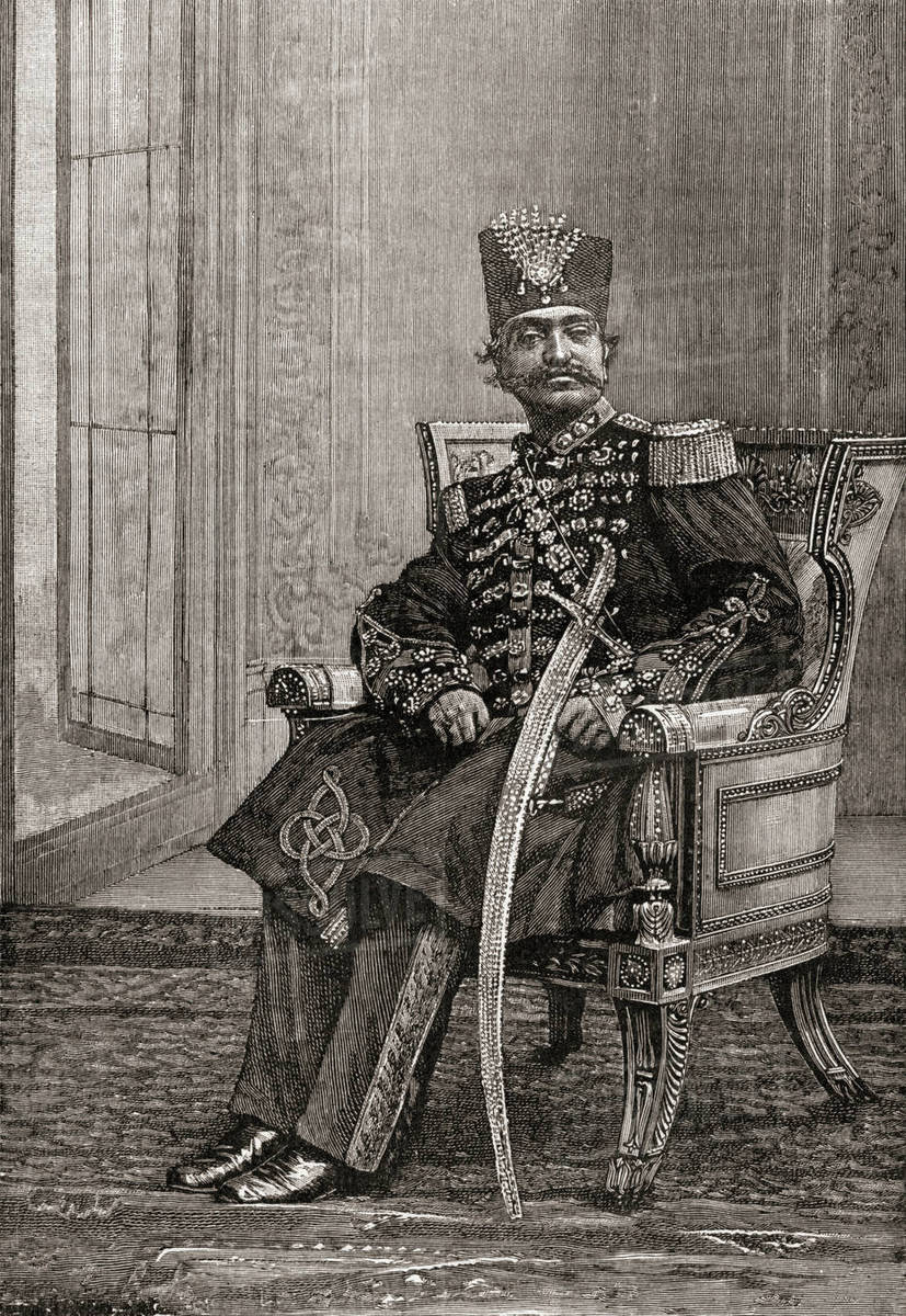 Naser alDin Shah Qajar aka Nassereddin Shah Qajar, 1831 1896. King of Persia. From The