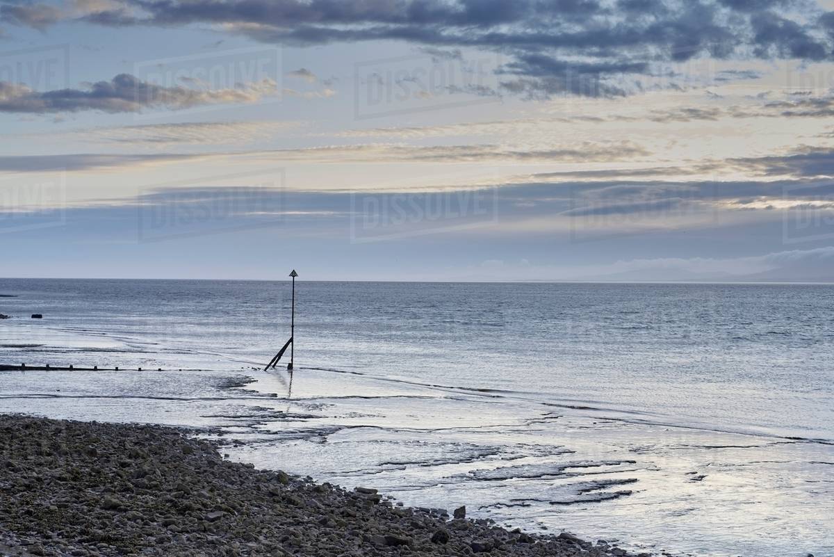 Beach on the Solway Firth, Silloth, Cumbria, UK Stock Photo Dissolve
