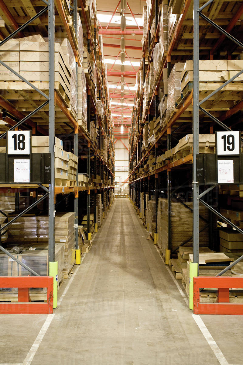 Carpet tile factory warehouse Stock Photo Dissolve